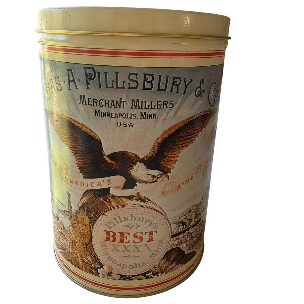 Vintage Pillsbury Heritage & Sun Giant Raisins‎ Advertising Canister Set 1984